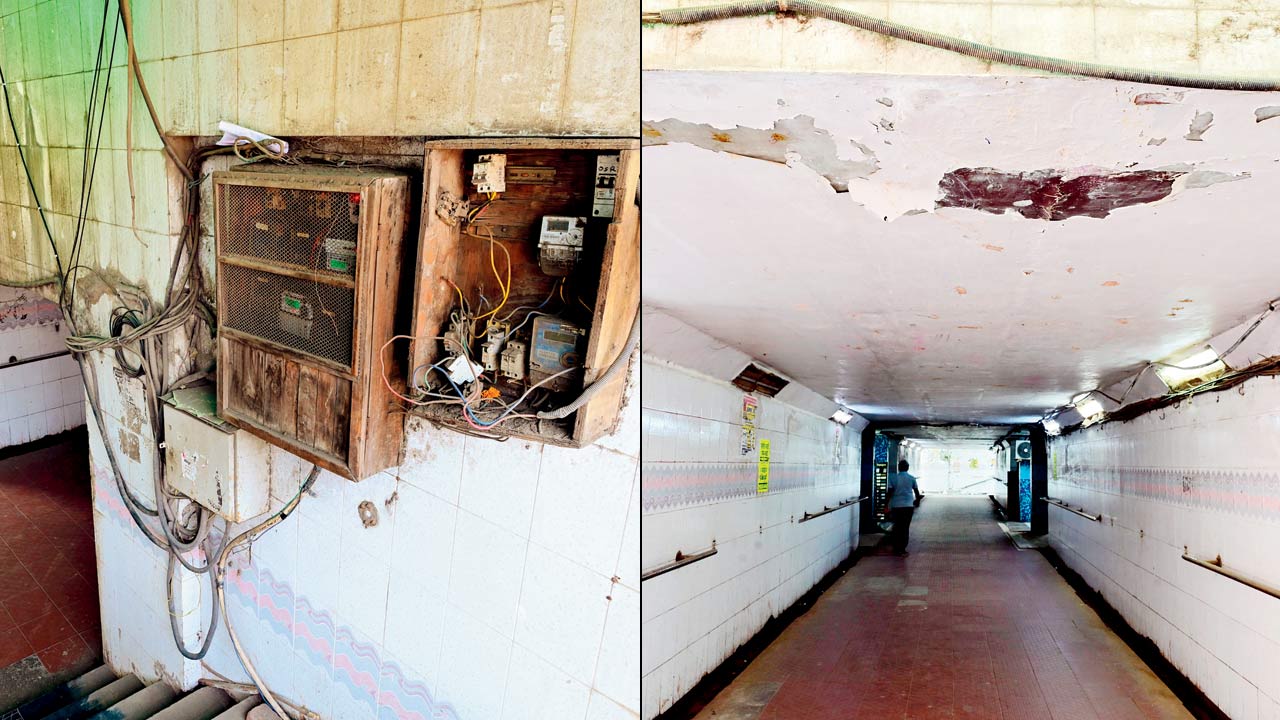 Ramnagar subway lacks proper illumination also doesn’t have disability access. PICS/NIMESH DAVE