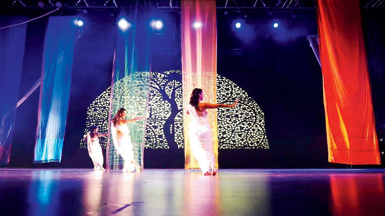 A moment from a previous performance of Sari: The Unstitched
