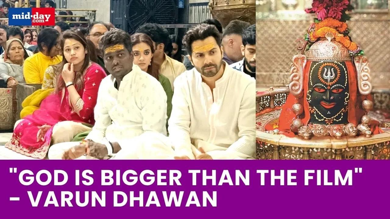 Varun Dhawan, Keerthy Suresh & Atlee offer prayers at Mahakal Temple | Baby John