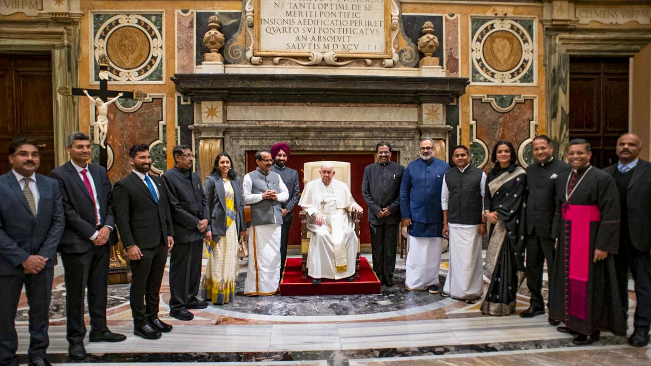 A delegation led by Union Minister George Kurian meets Pope Francis ahead of Archbishop George Koovakad being appointed as Cardinal by His Holiness Pope Francis. Indian Prime Minister expressed, 