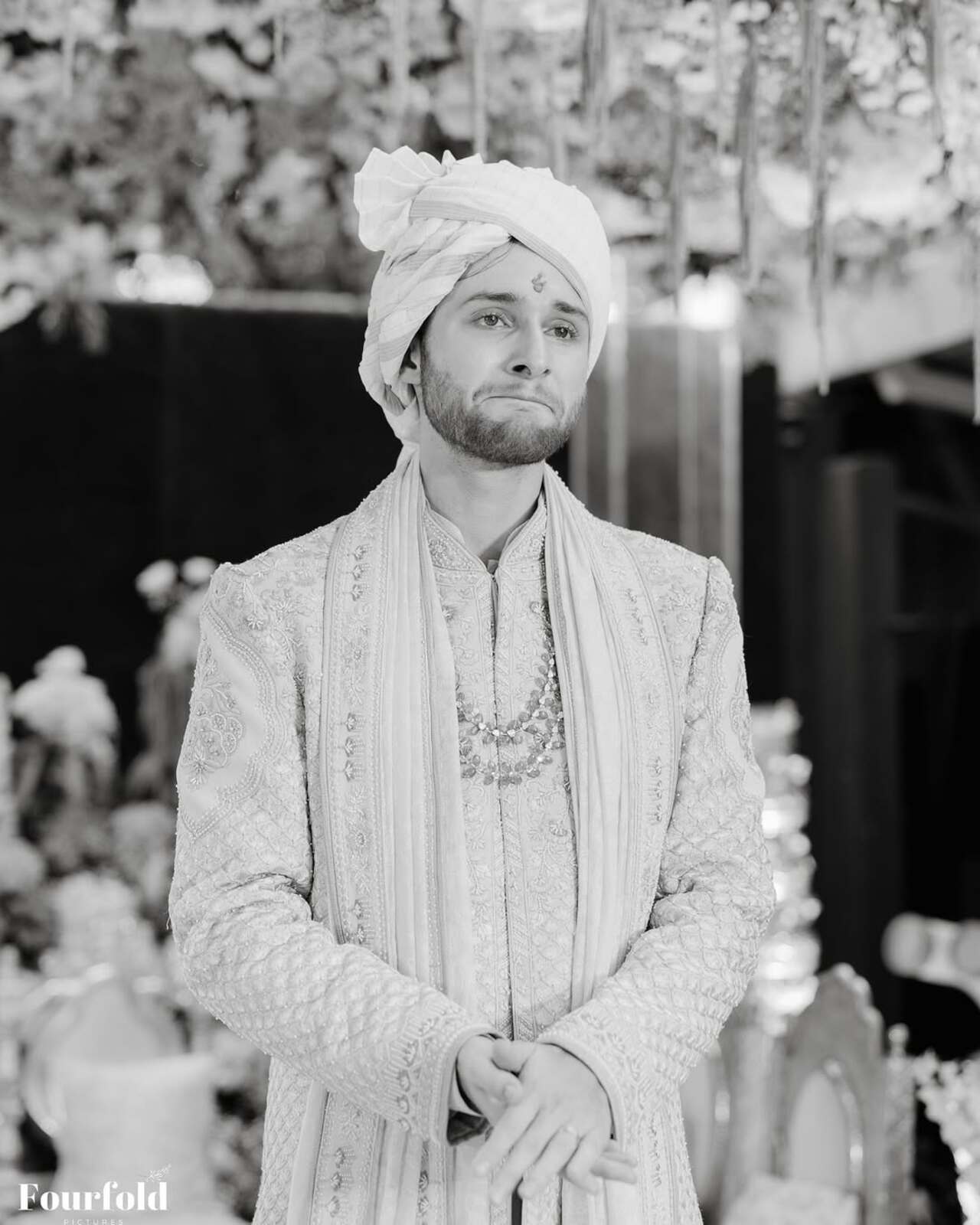 Shane Gregoire was seen getting emotional at their wedding ceremony.