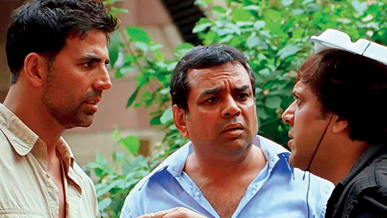(From left) Akshay Kumar, Paresh Rawal and Govinda in Bhagam Bhag