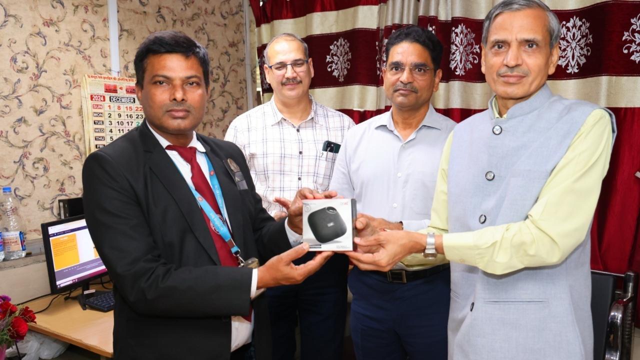 Central Railway TCs get announcement devices for safety on trains and passenger awareness