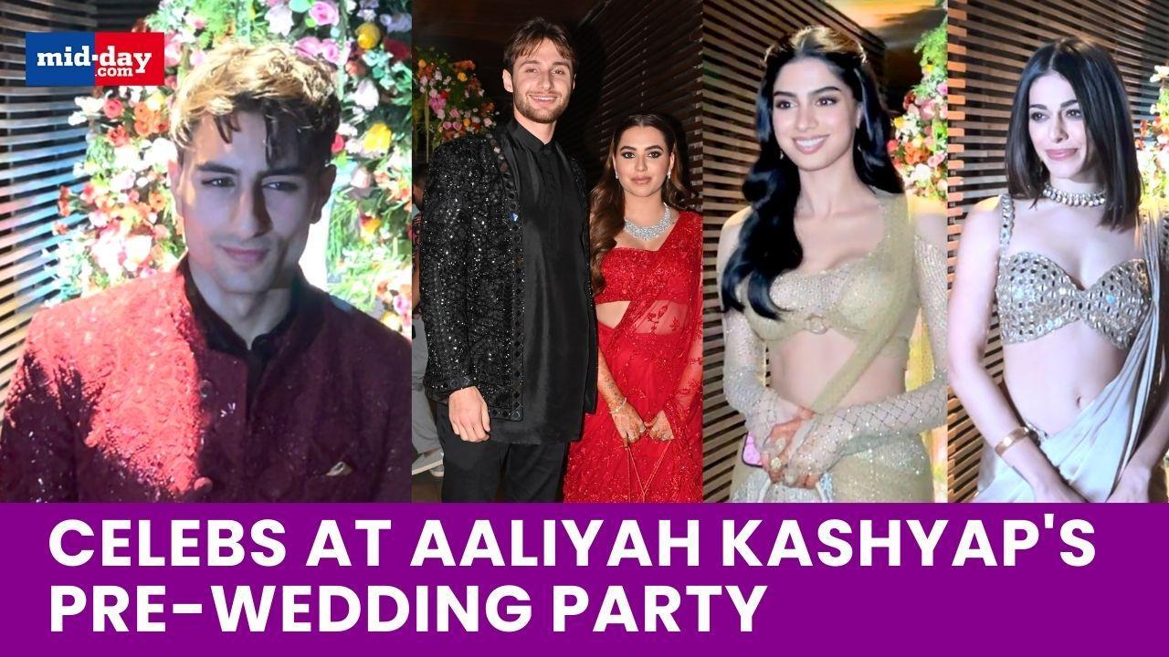 Khushi Kapoor & Ibrahim Ali Khan attend Aaliyah Kashyap's cocktail party