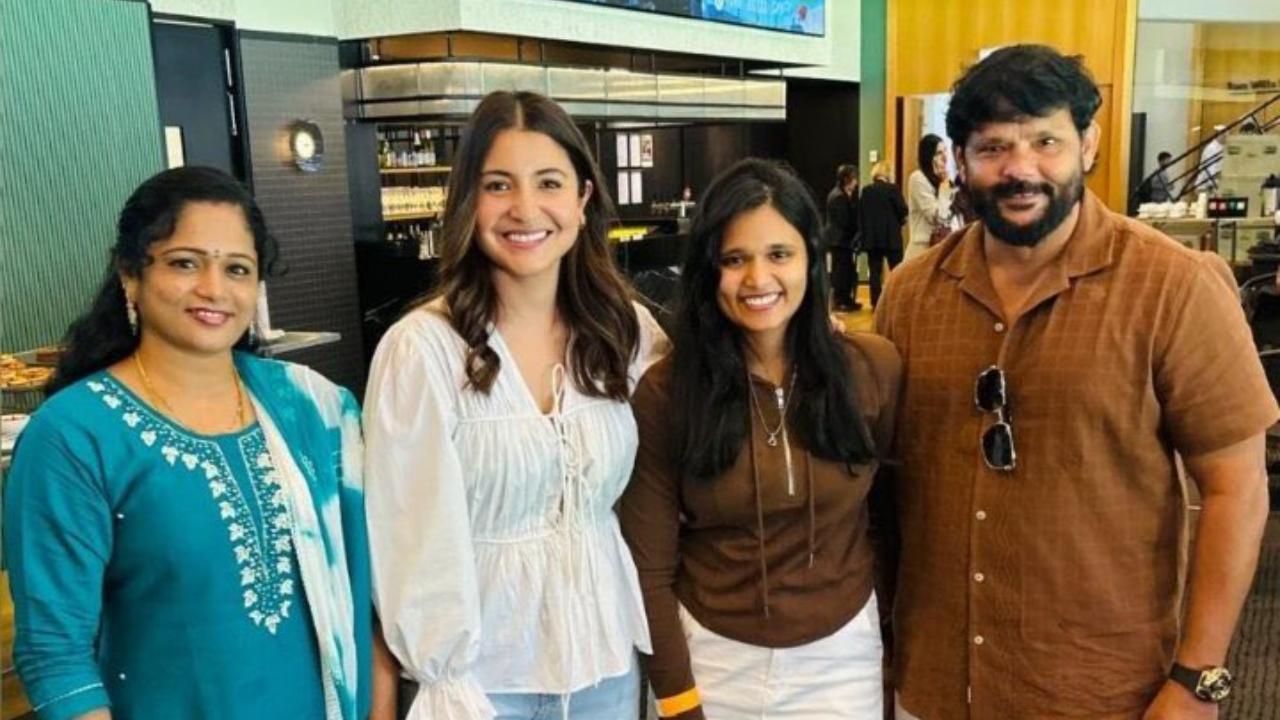 Bollywood actress Anushka Sharma's picture with 21-year-old Indian cricketer Nitish Kumar Reddy's family has gone viral on social media. Eagle-eyed netizens also spotted Athiya Shetty in the picture. Read More