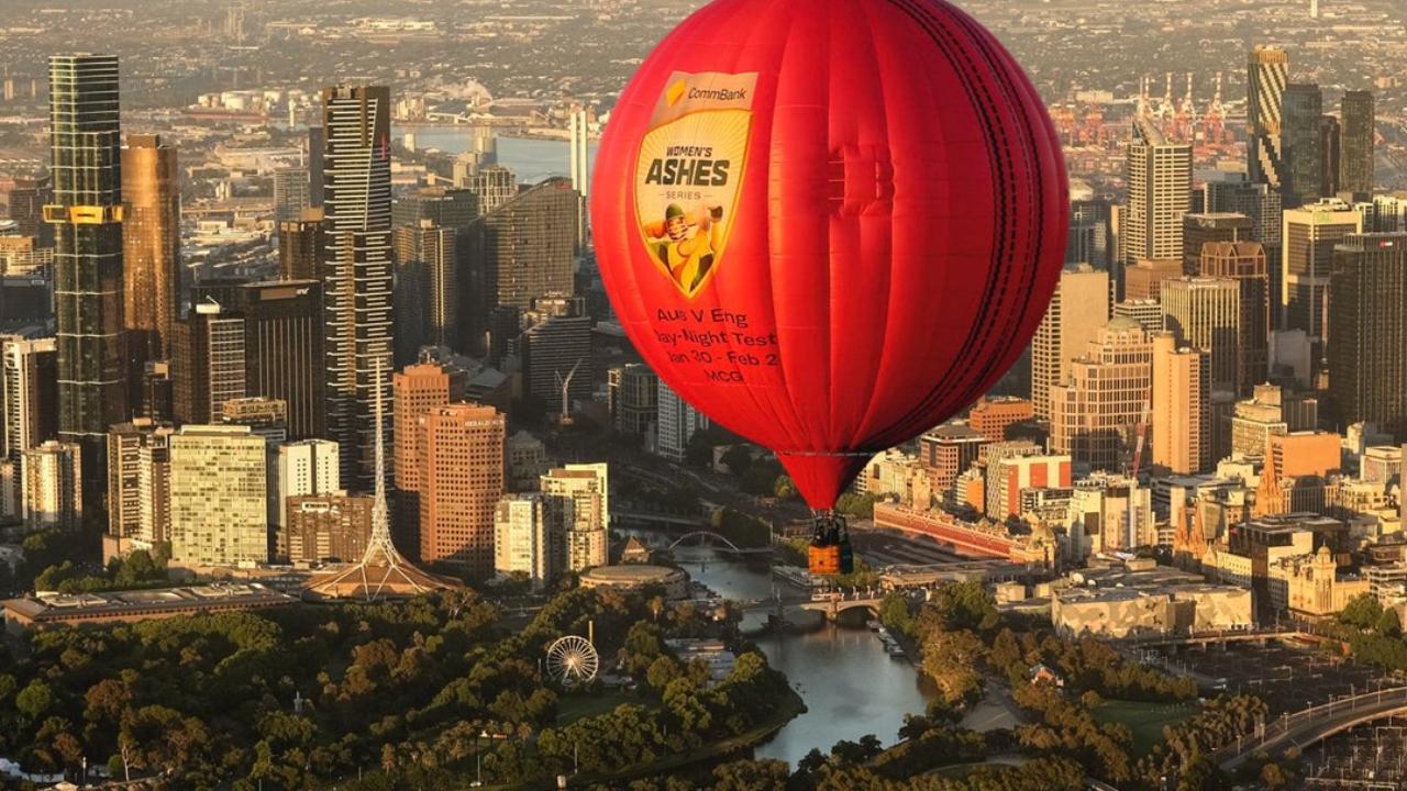 MCG hosts epic pre-Test stunt as giant pink ball takes flight; See photos