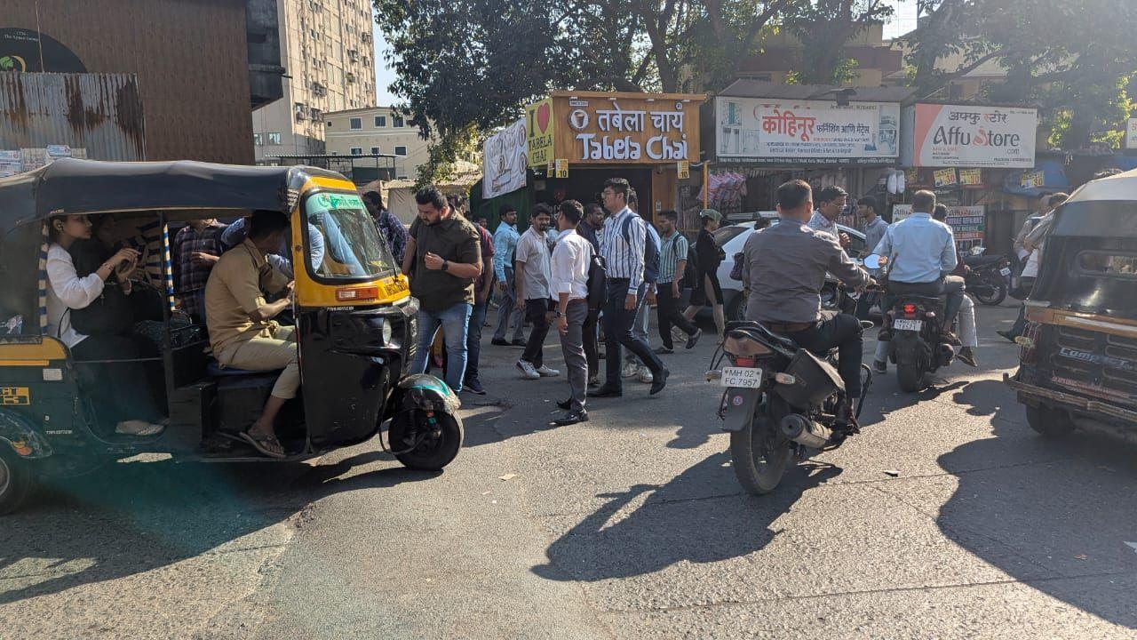 Following the BEST bus accident, bus services have been suspended since Tuesday morning from SG Barve Marg, Kurla West. (Pic/Rajendra B Aklekar)