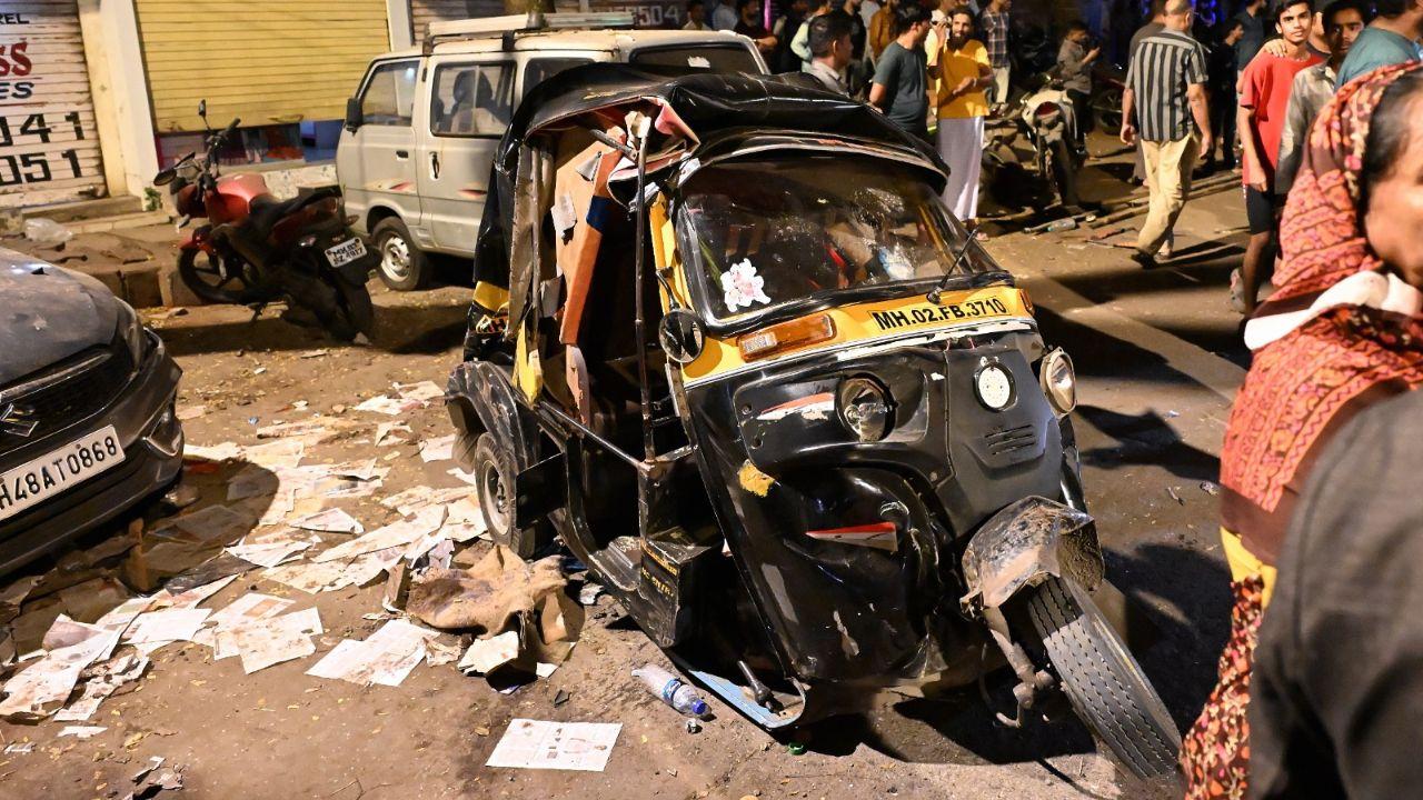 The driver of the bus was identified and detained by the Kurla police following the incident, an official said. (Pic/Sameer Abdedi)