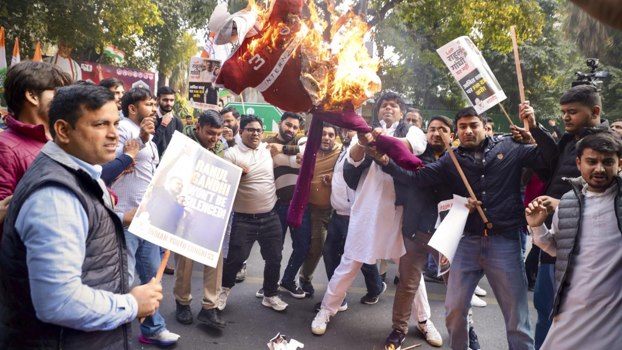 Delhi Congress president Devender Yadav said the Congress workers came out on the streets, along with local residents, to hold demonstrations in all the 14 districts to protest against Shah's insulting remarks on Ambedkar and demanded an apology and his resignation