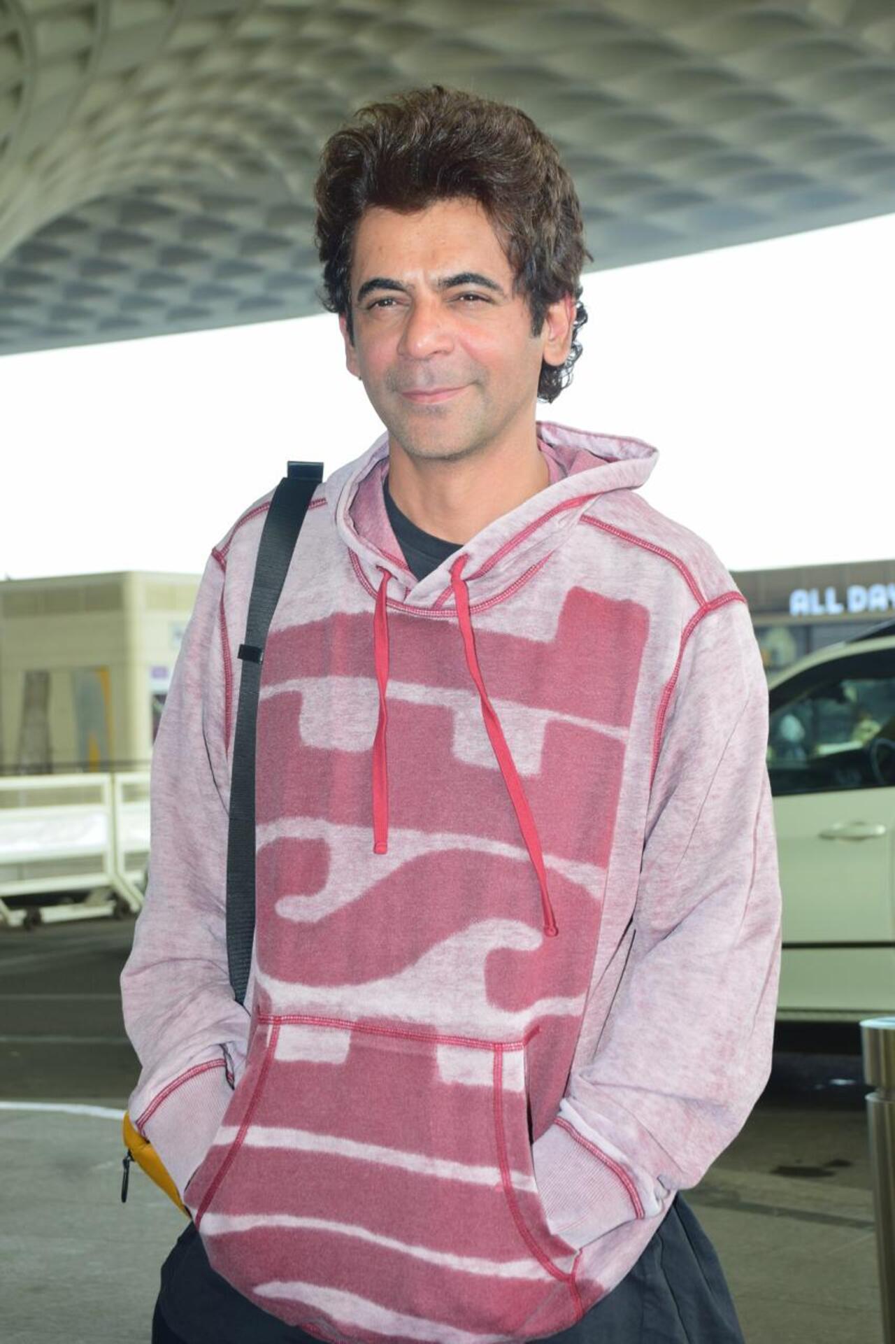 Actor-comedian Sunil Grover looked dapper in his casual avatar.
