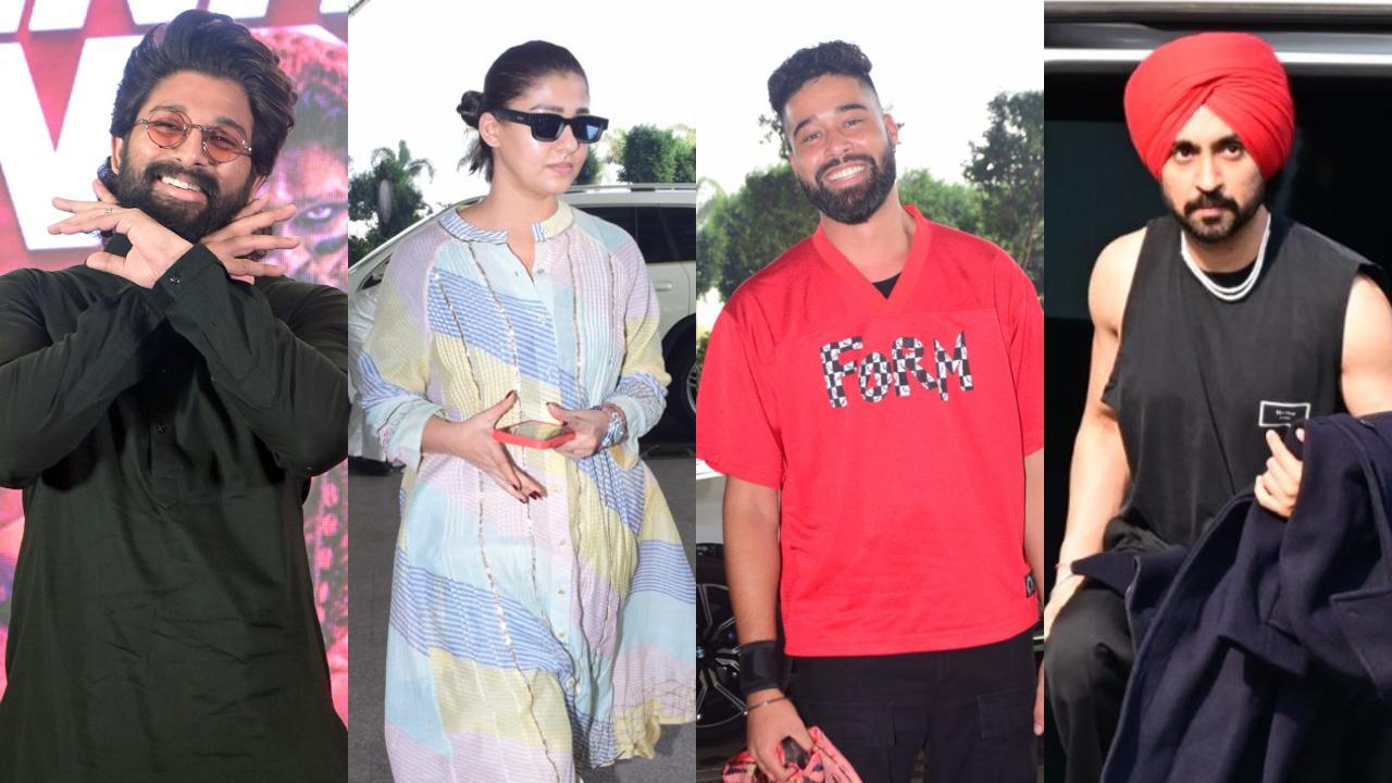 Spotted: Allu Arjun, Nayanthara, AP Dhillon, Diljit Dosanjh, and others