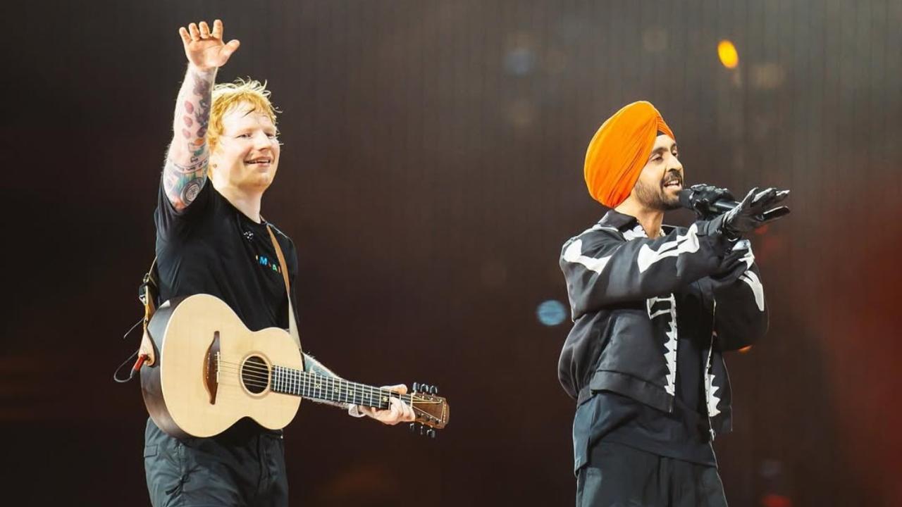 Diljit Dosanjh and Ed Sheeran
How can one not include this iconic collaboration in the list? Diljit Dosanjh, who has taken Punjabi music to a global stage, joined Ed Sheeran at his concert in Mumbai in March 2024 and gave the fans a moment to remember. Sheeran sang in Punjabi for the first time as he matched Dosanjh on the tunes of the hit song ‘Lover’. (Pic: Instagram/@diljitdosanjh)