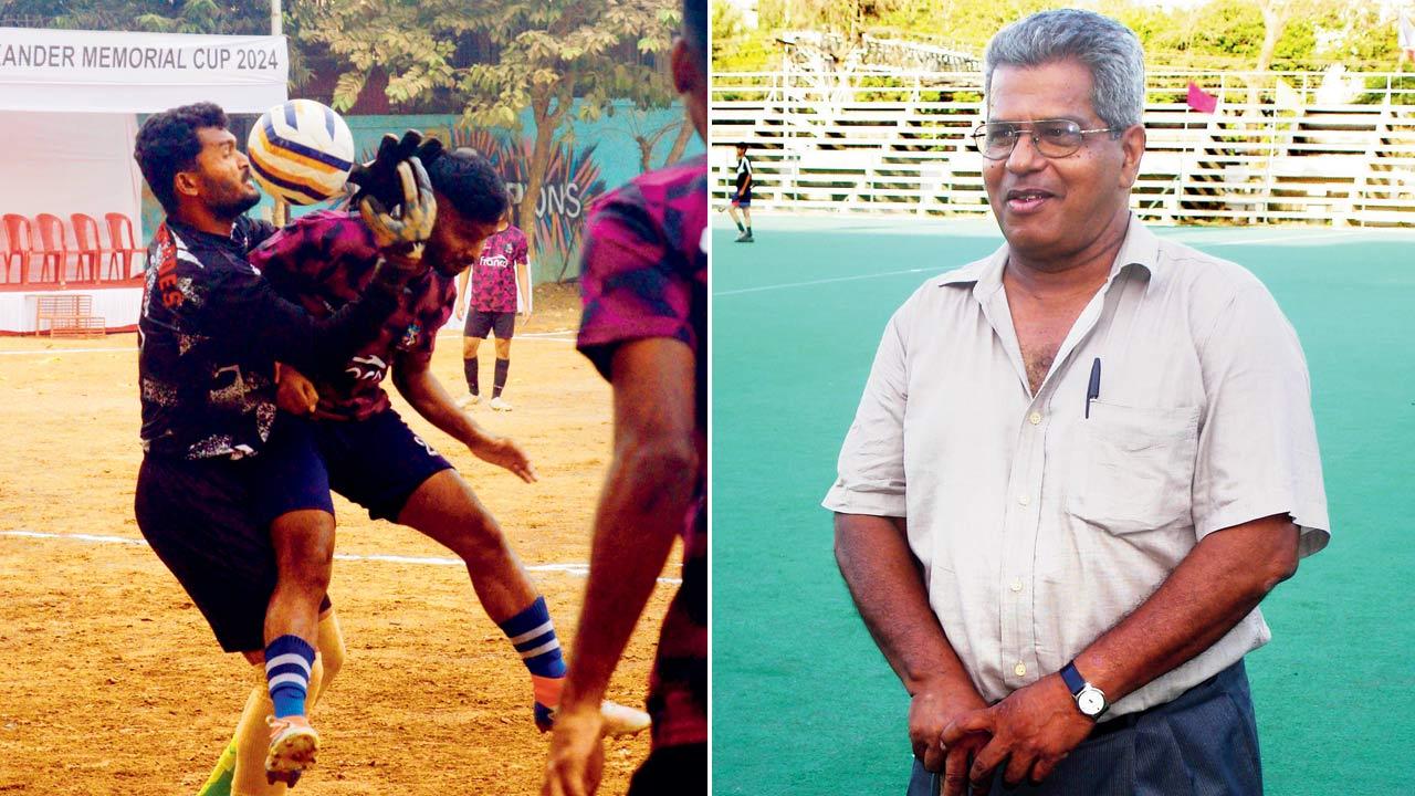 A moment from the football tournament; Late Sydney Alexander 
