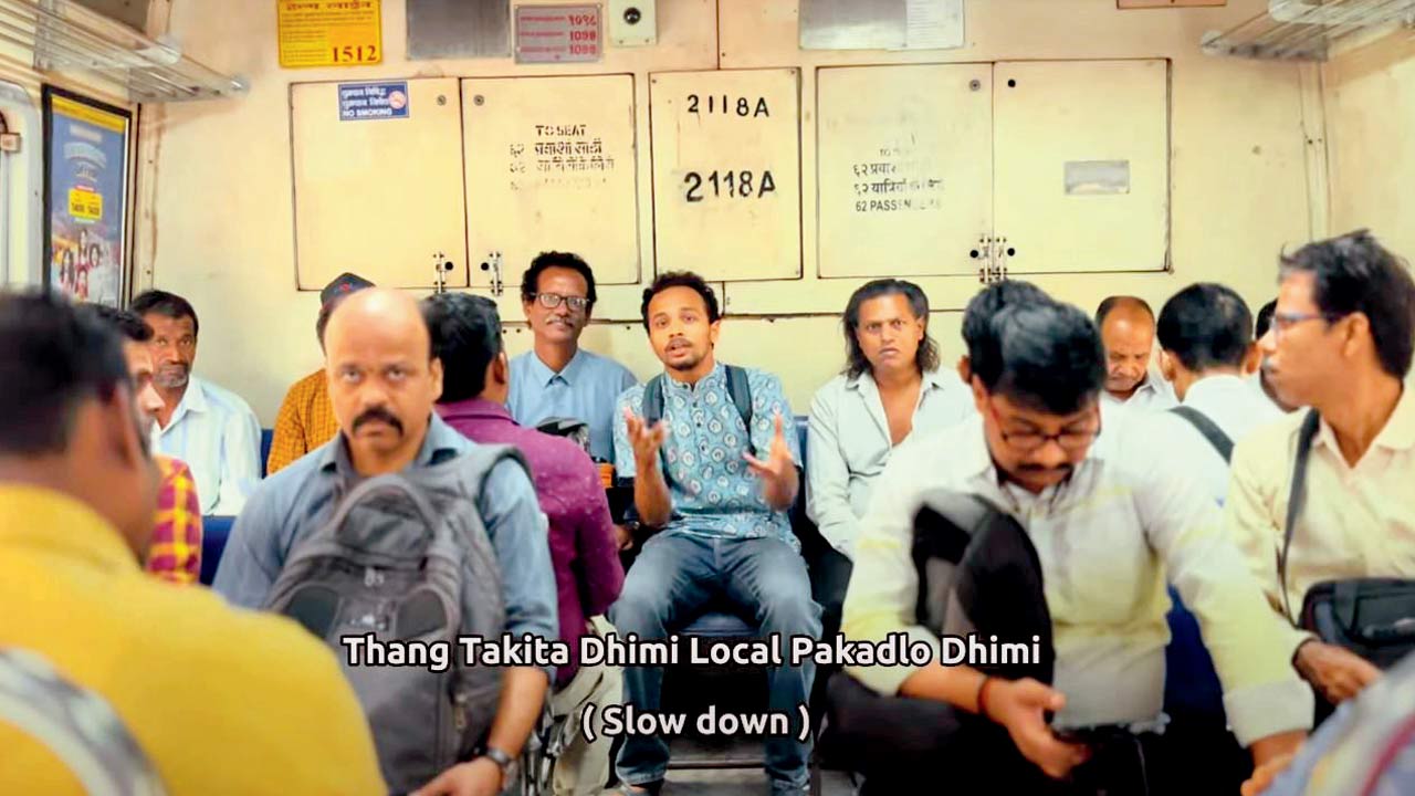 Sairaj Methari (centre) in the music video