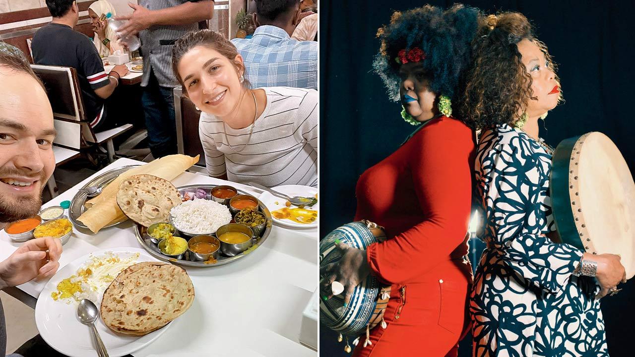 Silvan Joray (left) and Hillai Govreen try the menu at Madras Cafe; (right) Solah in performance at a previous edition of the festival