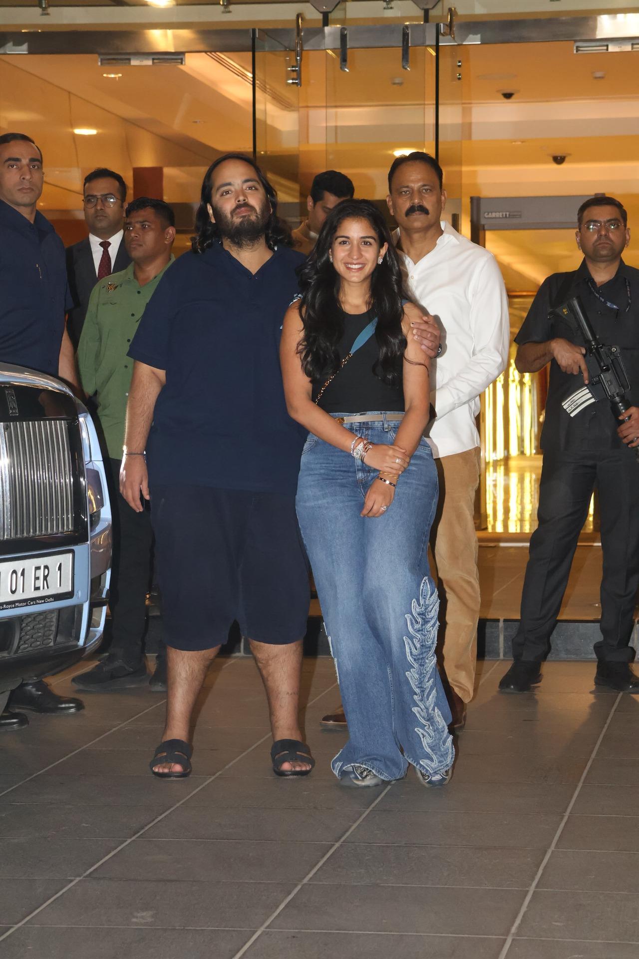 Radhika Merchant and Anant Ambani greeted the popstar at the Jio World Cultural Center post the concert