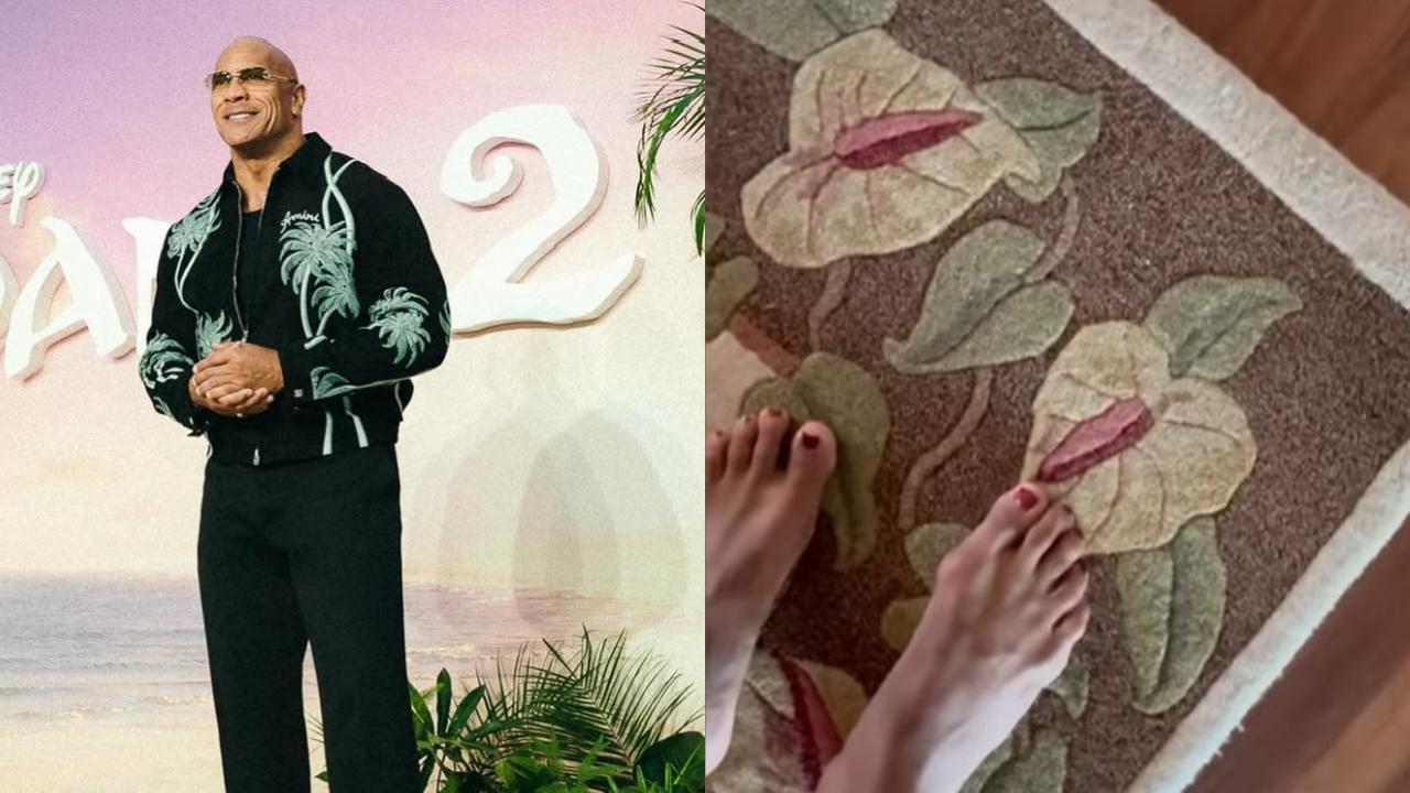 Dwayne Johnson wakes up with red toenails, blames daughters for this funny surprise