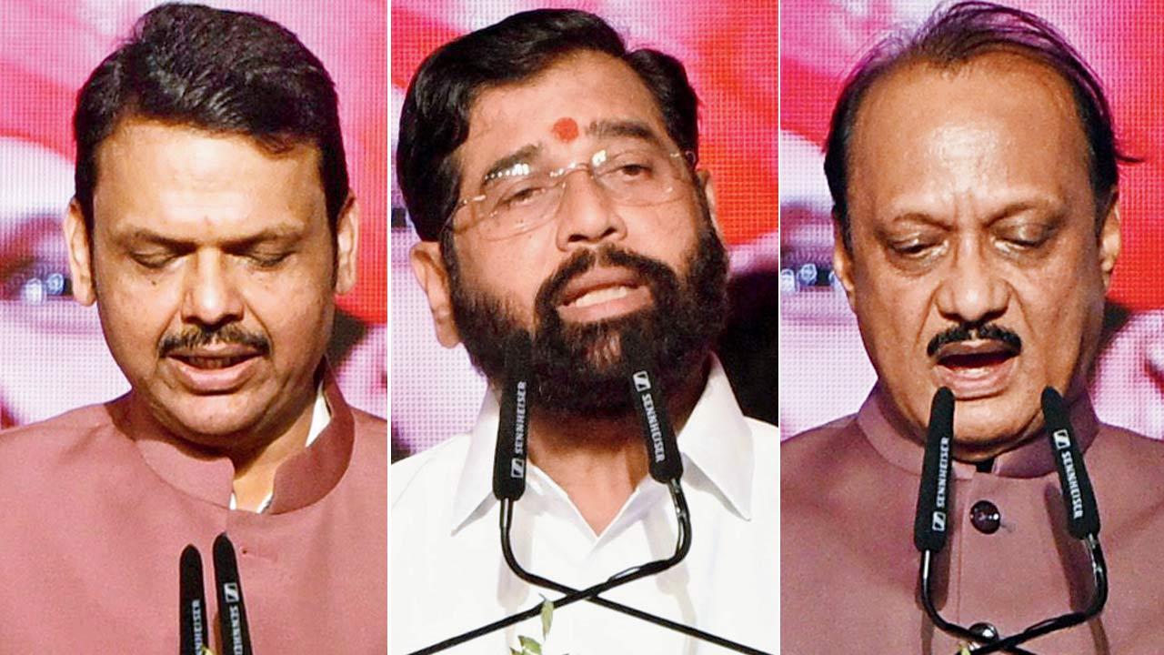 Devendra Fadnavis takes oath as CM, his third time, Ajit Pawar is deputy CM sixth time while Eknath Shinde is now a deputy CM first time