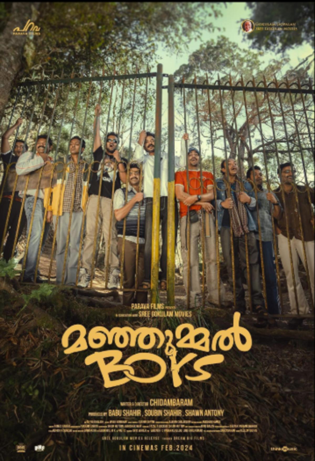 It is directed by Chidambaram S and stars Soubin Shahir, Sreenath Bhasi, Khalid Rahman, Deepak Parambol, Chandu Salimkumar, Jean Paul Lal, Ganapathi and Balu Varghese. Manjummel Boys was made on an extremely low budget of Rs 20 crores and it proved to be a massive hit as it grossed around 12 times its cost around Rs 240 crores worldwide.
