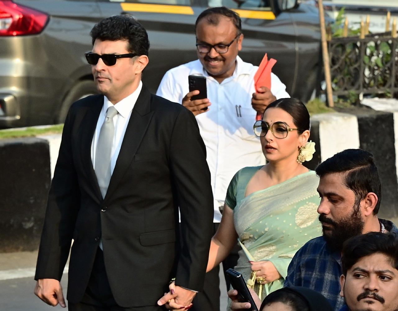 Vidya Balan arrived with her husband and film producer Siddharth Roy Kapur.