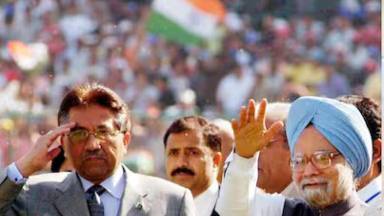 A significant moment captured in a file photograph from April 17, 2005, shows Singh with then-President of Pakistan, Pervez Musharraf, at an India-Pakistan cricket match in New Delhi, further highlighting his use of the sport as a platform for diplomacy (Pic: PTI)