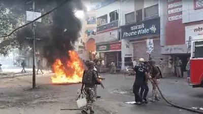 Nanded police patrol streets in Parbhani after violence over Constitution replica