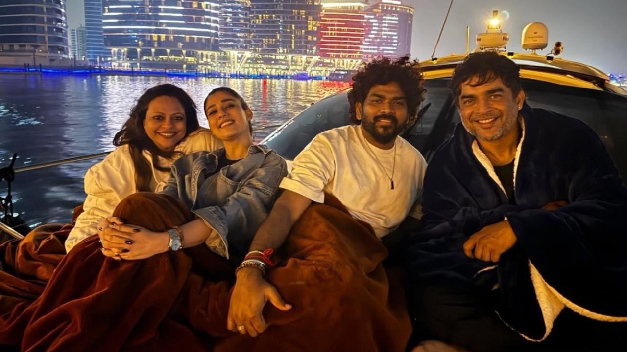Double Date! Nayanthara, Vignesh Shivan enjoy New Year's Eve with R Madhavan, Sarita in Dubai. Read more