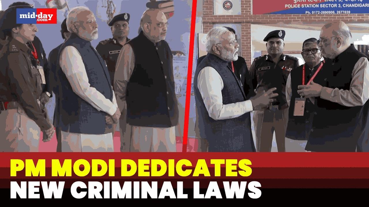PM Modi dedicates implementation of 3 new criminal laws - Watch video