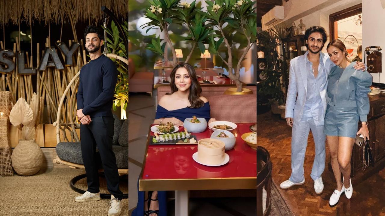 Karan Wahi, Gauri Khan, Malaika Arora with son Arhaan Khan (L-R)