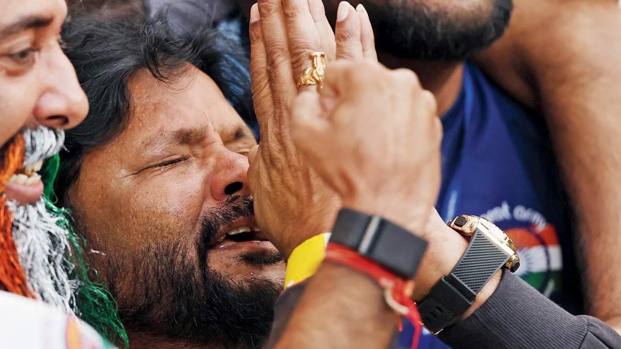 Nitish Kumar Reddy’s dad Mutalya in tears after his son’s first Test century on Saturday