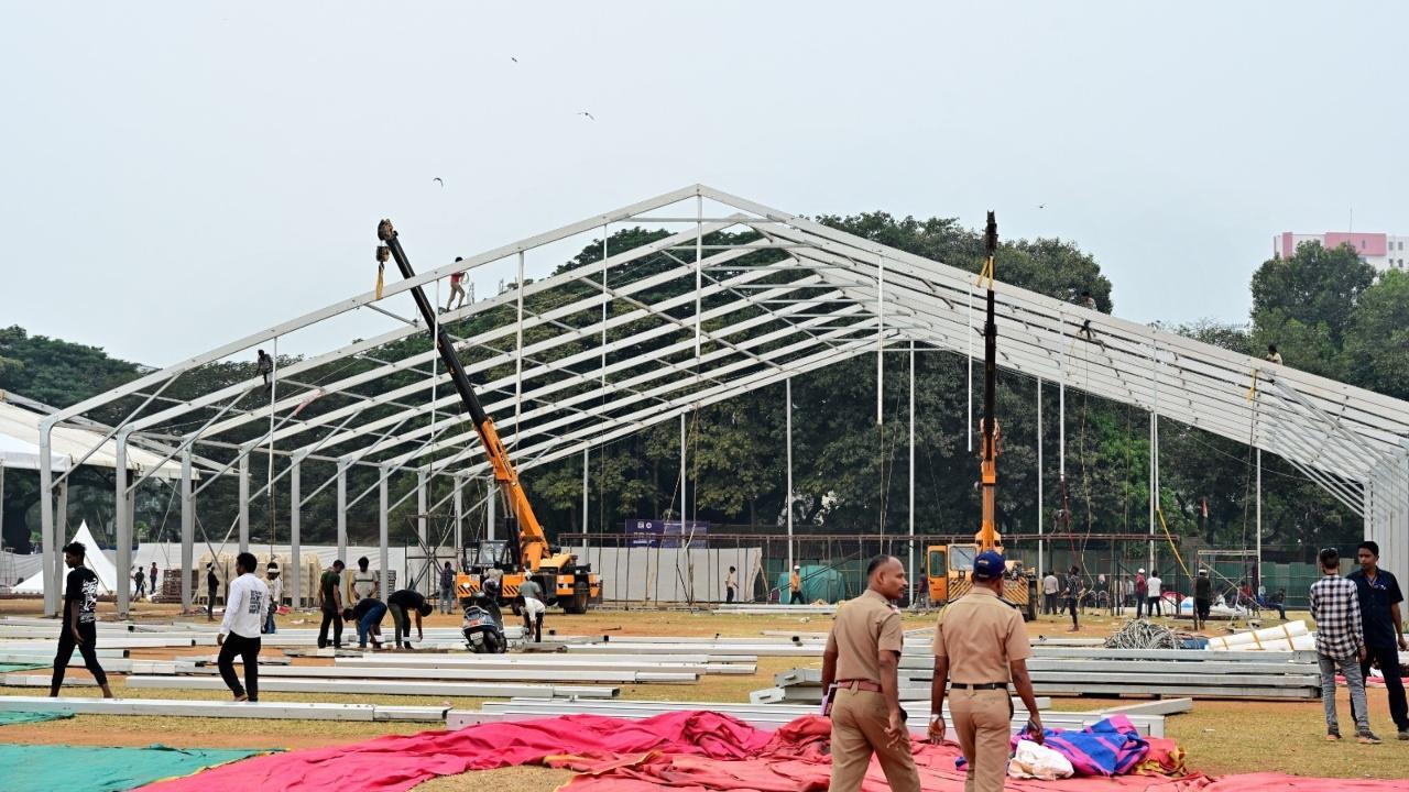 Mumbai: Thousands of cops, combat teams, QRT and SRPF deployed for security at Azad Maidan for oath-taking ceremony