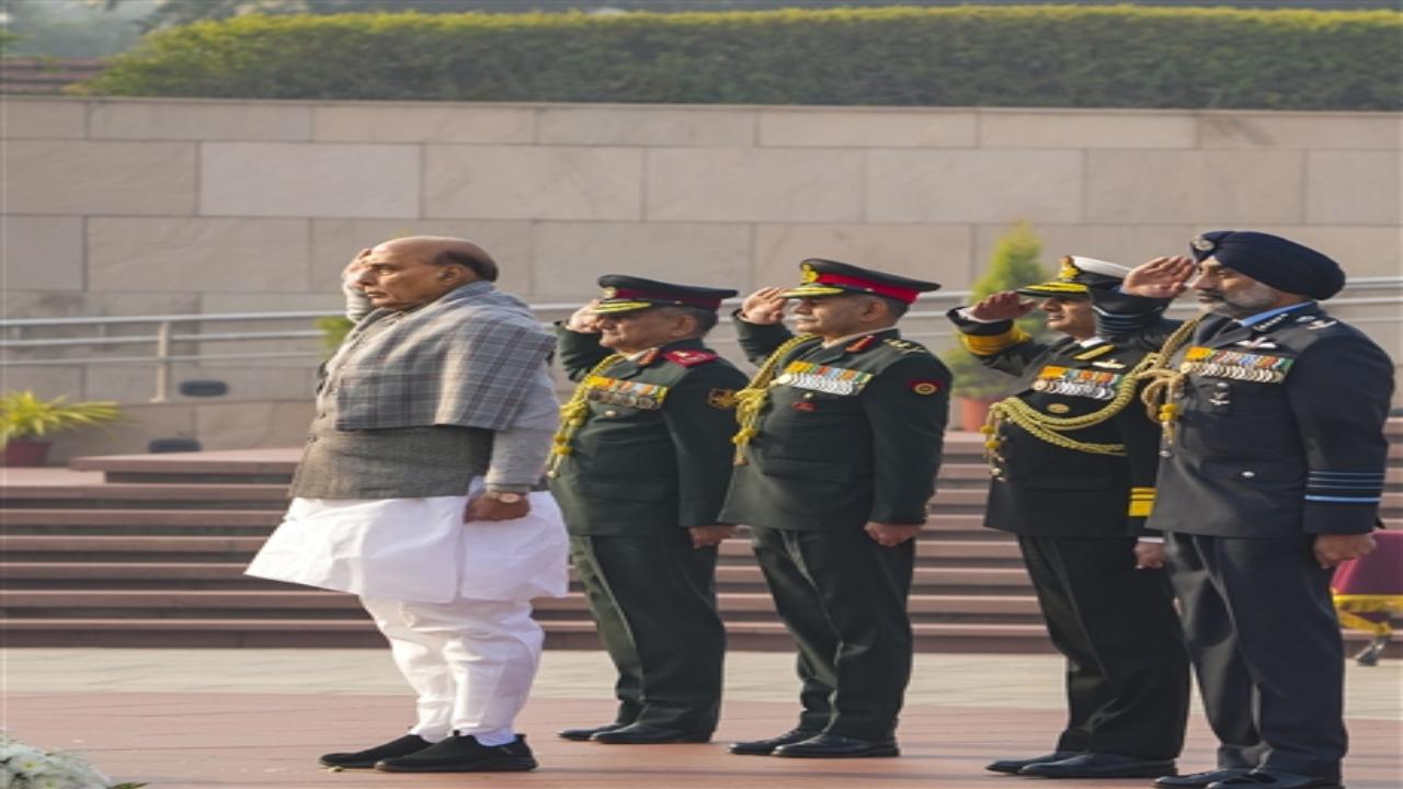 Indian Army, Navy, and Air Force officers, alongside Bangladesh Army officials, laid wreaths at Vijay Smarak in Kolkata. The 1971 war, which lasted 13 days, culminated in Pakistan's surrender and the liberation of Bangladesh.
