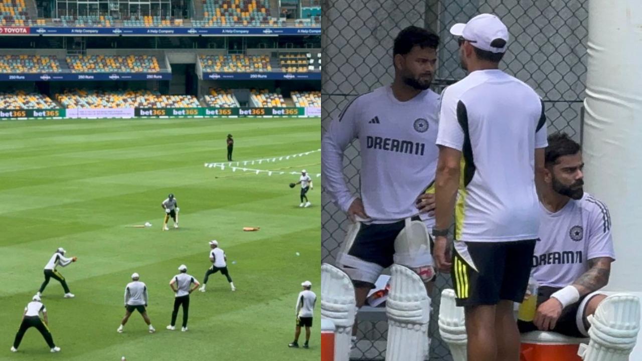 Team India hold practice session at the Gabba (Photo: Amit Shah)