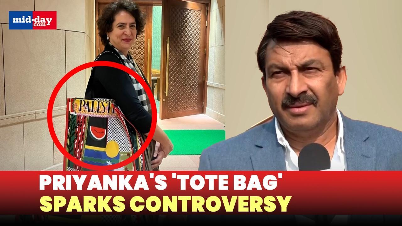Priyanka Gandhi's 'Palestine' tote bag sparks debate in Parliament