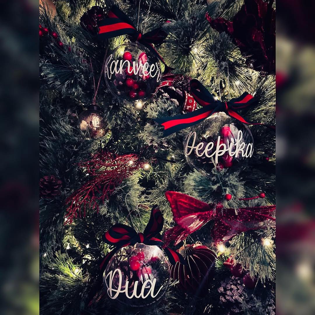 Ranveer Singh and Deepika Padukone celebrated their first Christmas as parents. Deepika shared a photo of their decorated Christmas tree bearing the name of their daughter Dua alongside theirs.