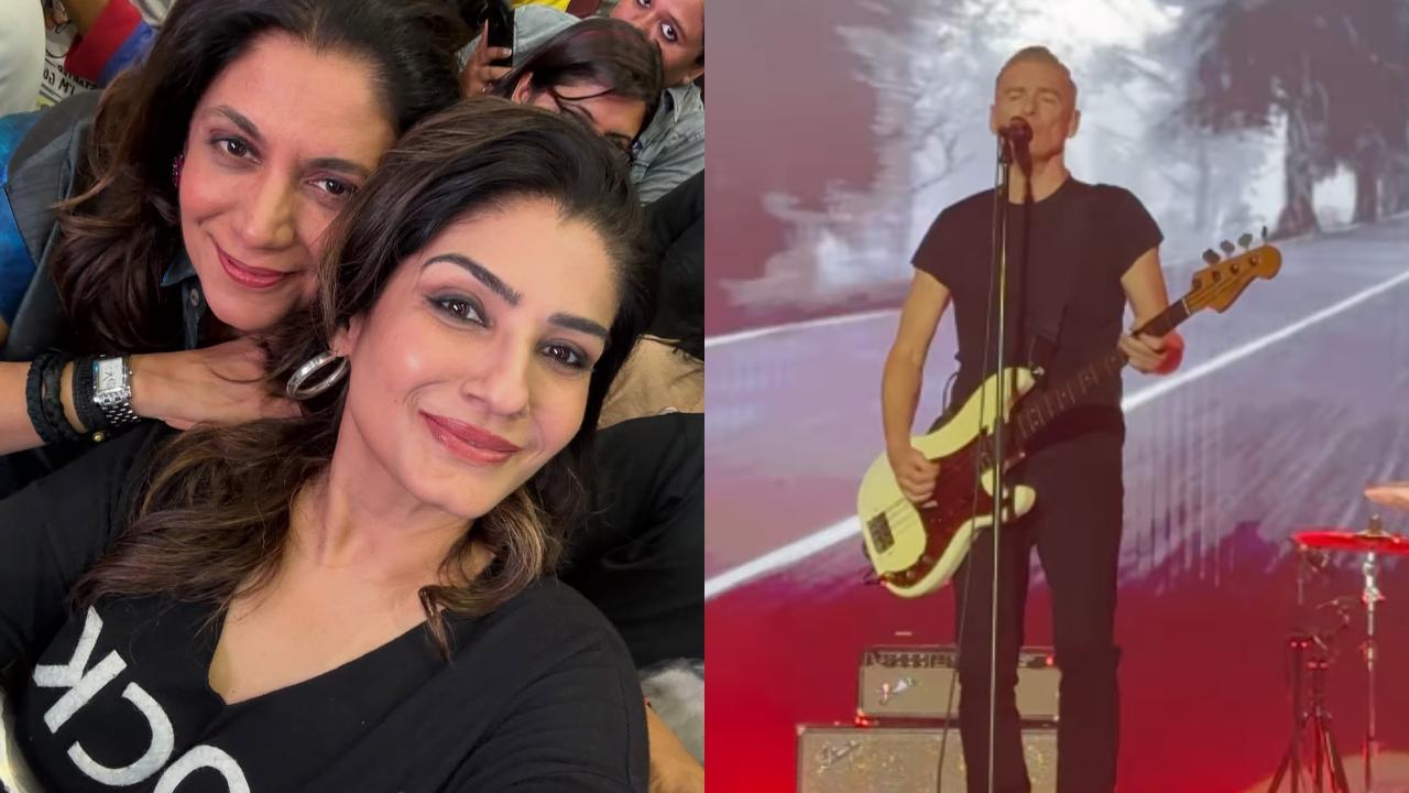 Raveena Tandon's fans sing 'Ankhiyon Se Goli Maare' for her at Bryan Adams concert in Mumbai, watch
