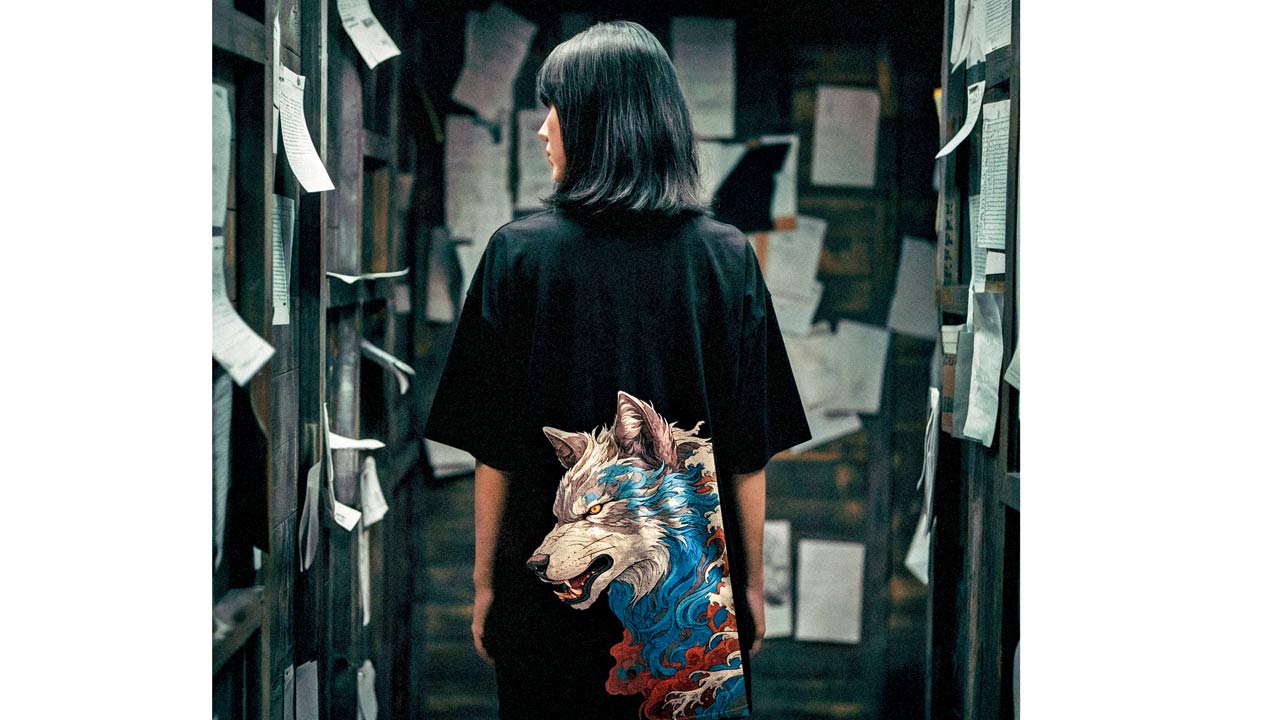 A concept shoot of Prdgy’s best-selling design, Lone Wolf. Co-founder Mrityunjay Jha says,”Instead of feeling bad about loneliness, we wanted to show it as a strength. You are true to yourself when you are alone” 