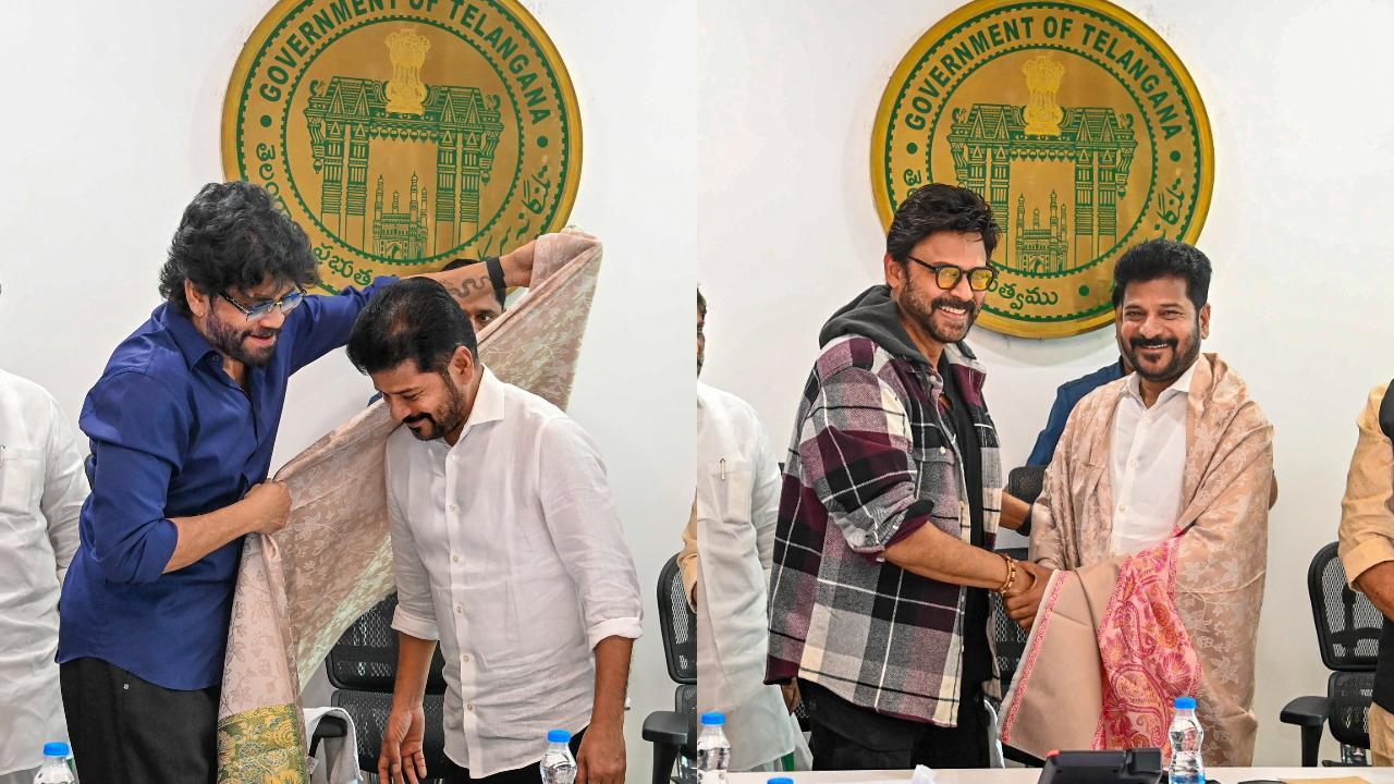 Telangana CM Revanth Reddy meets Tollywood stars days after Allu Arjun's arrest