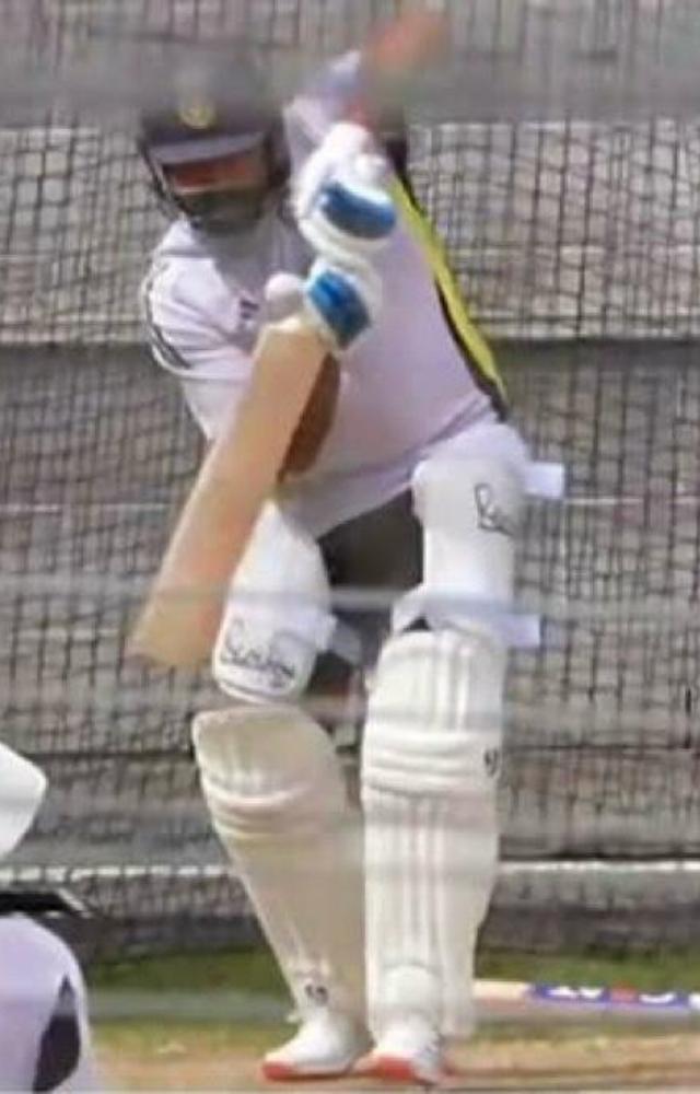 India skipper Rohit Sharma got hit on the left knee during the training session at the Melbourne Cricket Ground