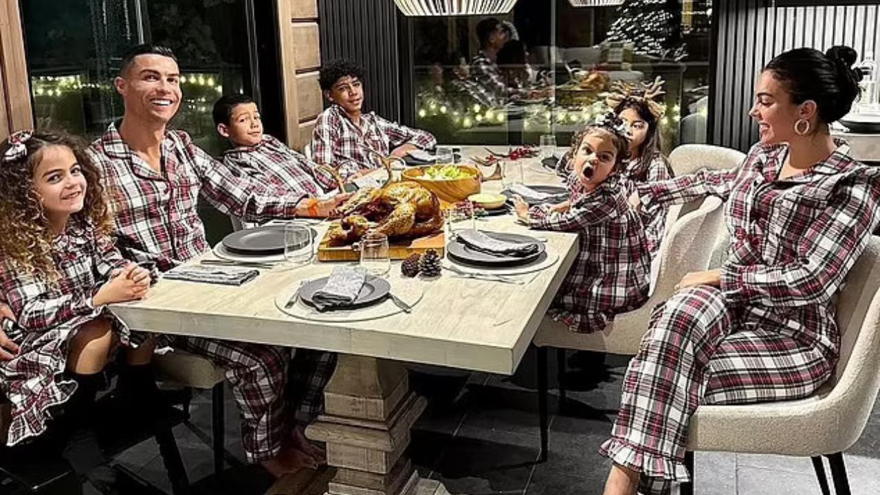 Cristiano Ronaldo shared a heartwarming photo from Lapland with his girlfriend Georgina Rodriguez and their children. The 39-year-old footballer smiled brightly as he wore matching tartan pyjamas alongside his family, including the glamorous Rodriguez, 30. The family appeared to be having an unforgettable Christmas, gathering around the table for a delectable turkey dinner. Taking full advantage of the Saudi Pro League's winter break, Ronaldo whisked his family away to Lapland for a magical holiday experience. Lapland, Finland’s northernmost region, is renowned for its ski resorts, the breathtaking Northern Lights, and is famously considered the official home of Santa Claus.