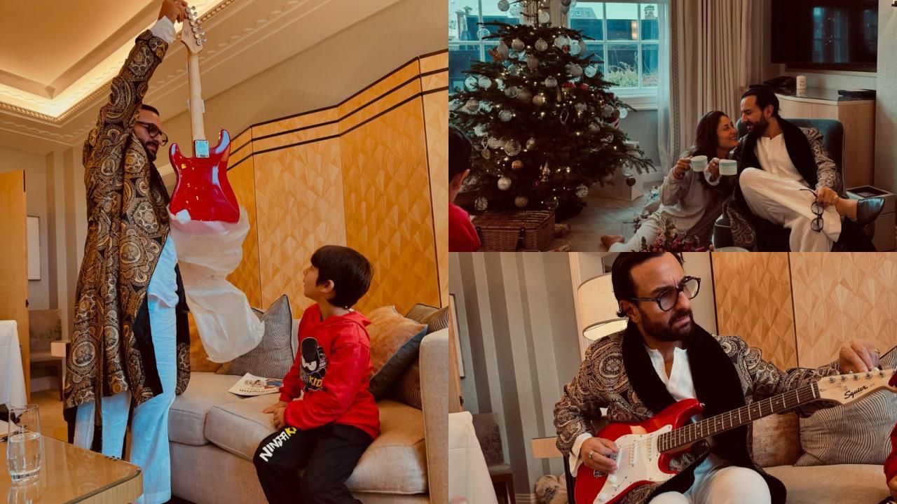 Saif Ali Khan gifts son Taimur an electric guitar for Christmas 2024