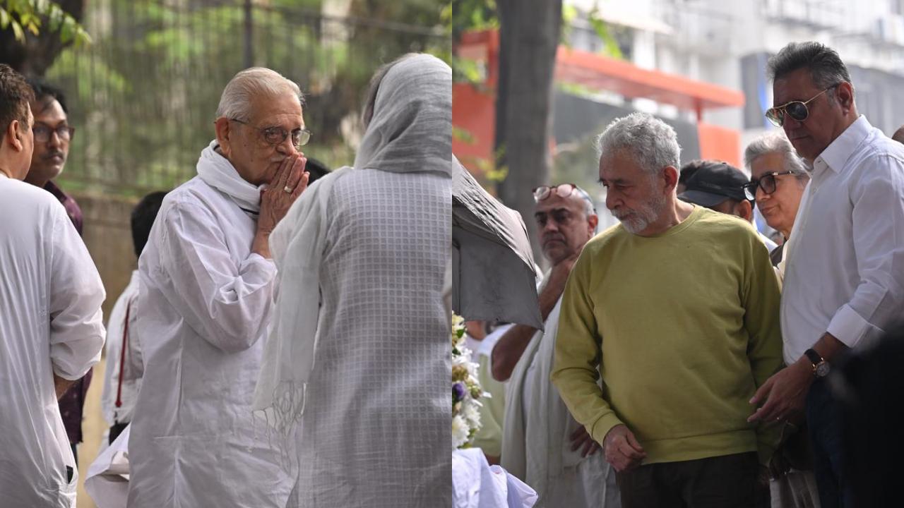 Shyam Benegal funeral: Naseeruddin Shah, Gulzar Sahab, and others arrive