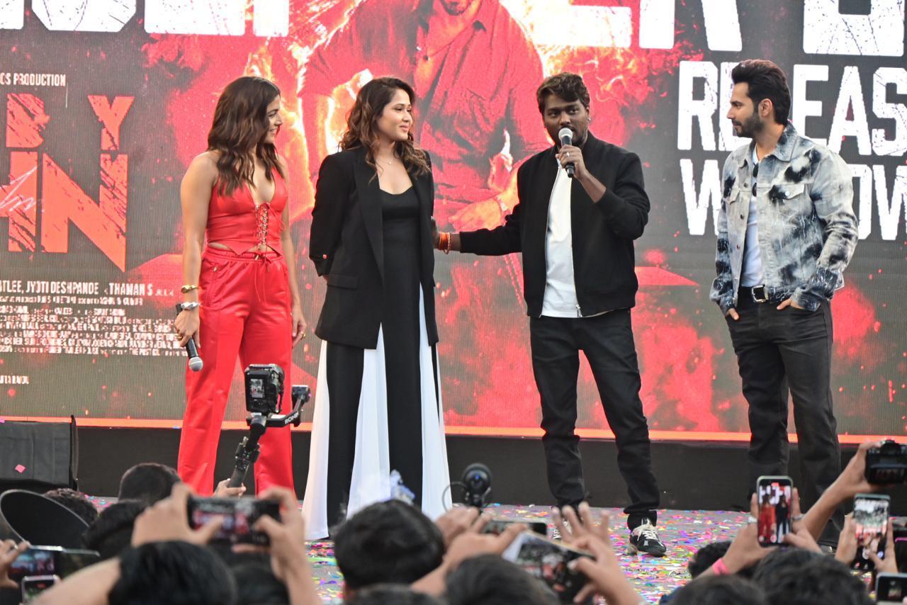 He was joined by producer Atlee and actress Wamiqa Gabbi.