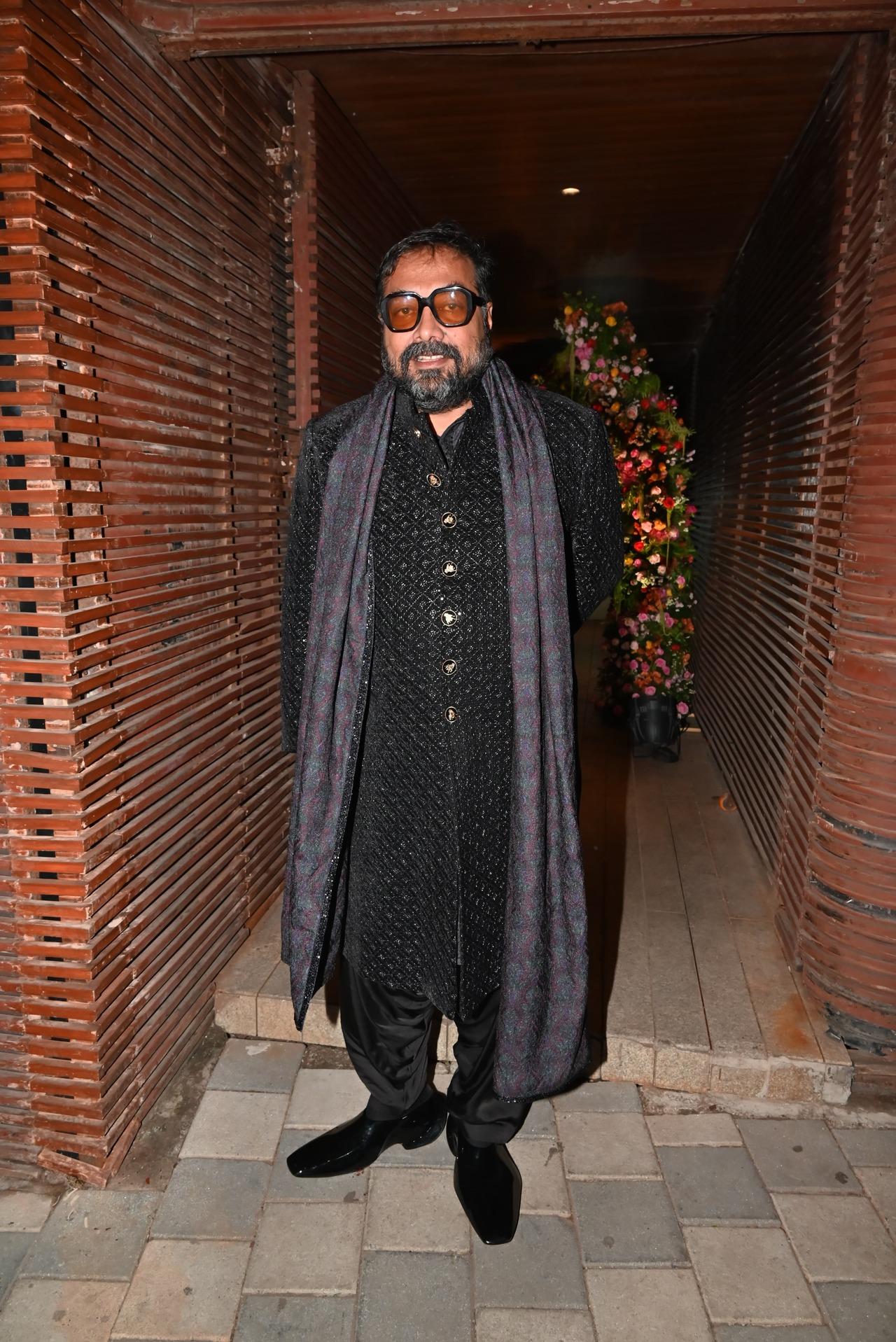 The bride's father and filmmaker Anurag Kashyap put on his best Indian ensemble for the night.