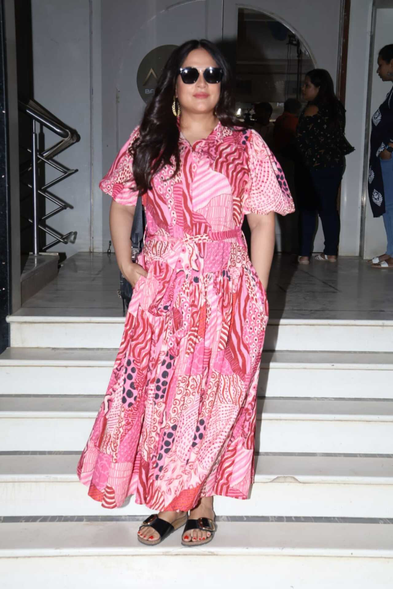 New mom Richa Chadha looked pretty in pink.