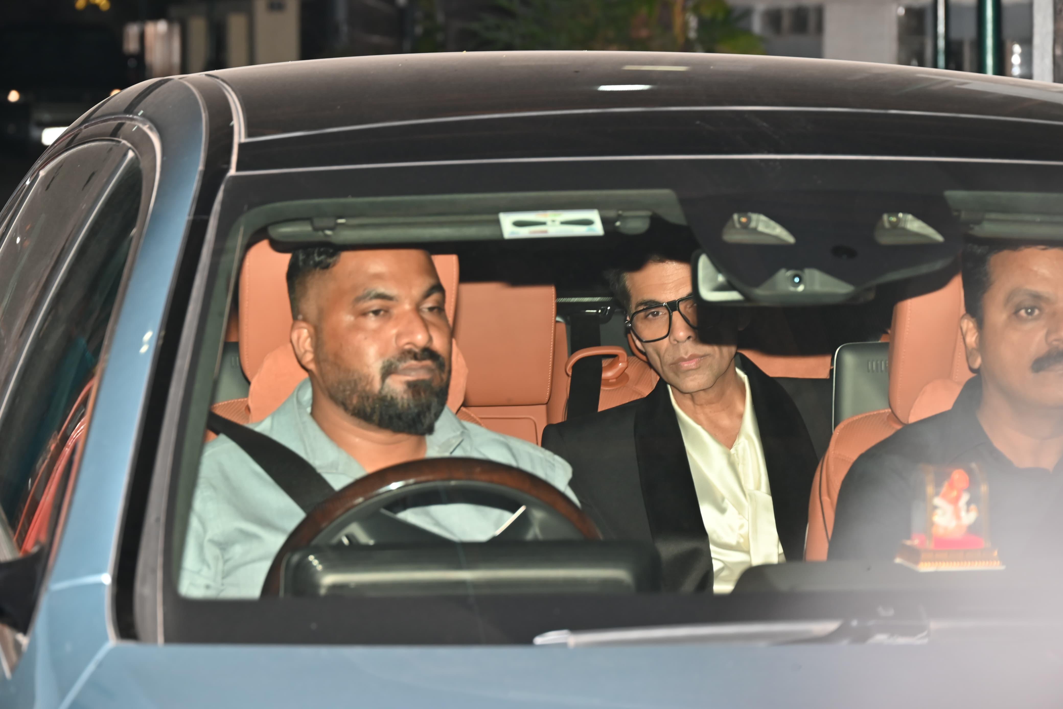 Karan Johar was photographed heading to the star-studded Christmas bash hosted by Shetty.