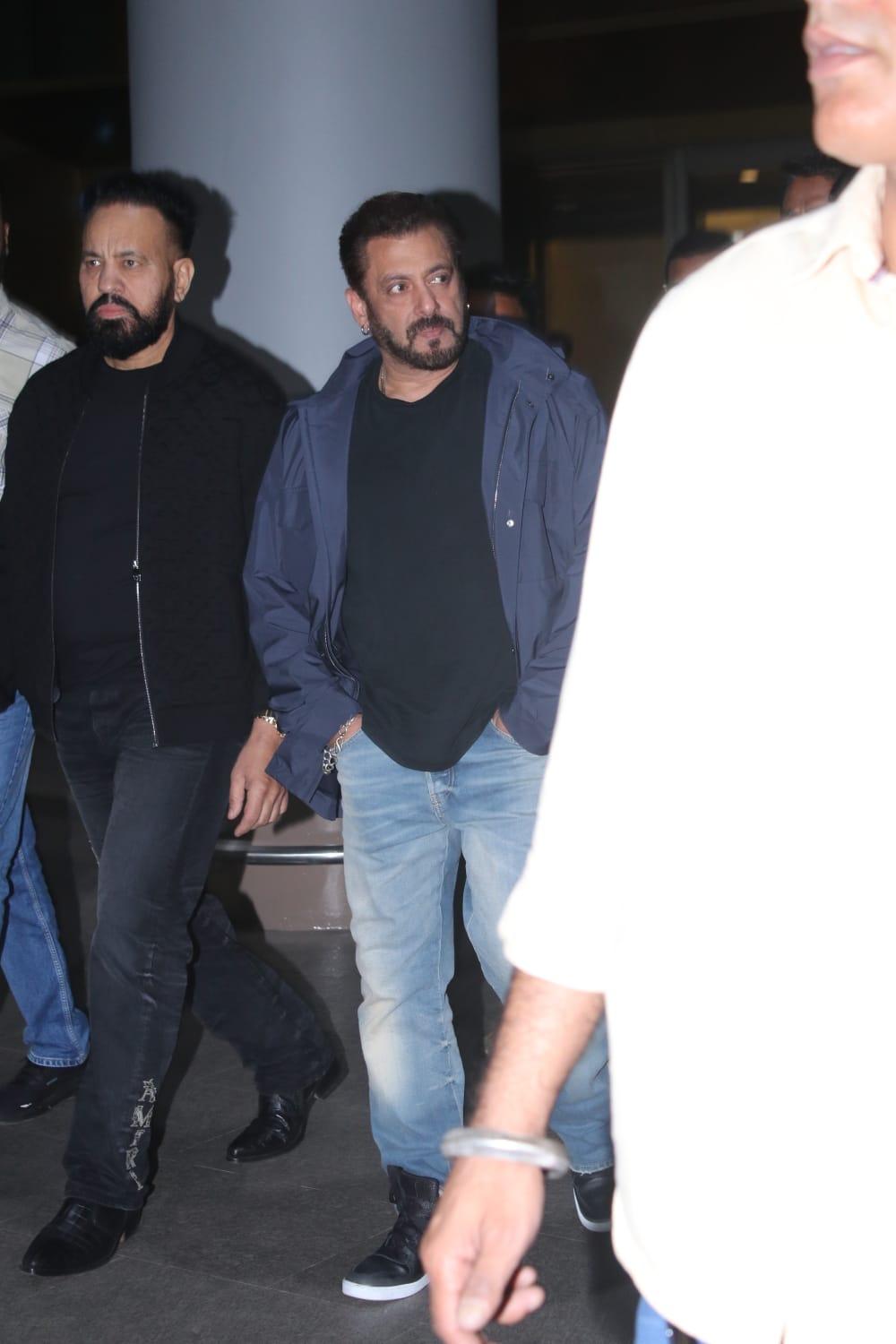 Salman Khan was snapped Mumbai airport as he returned to the city