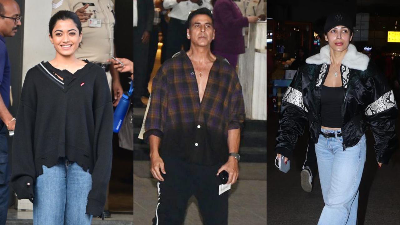 Spotted in the city: Rashmika Mandanna, Akshay Kumar, Malaika Arora, and others