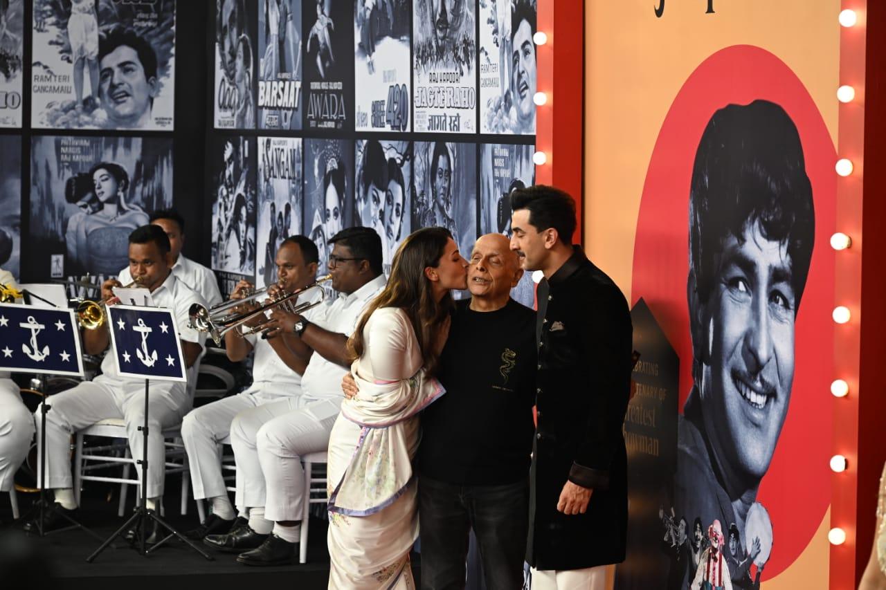 Alia Bhatt's father Mahesh Bhatt also attended the celebration. Pic/Satej Shinde