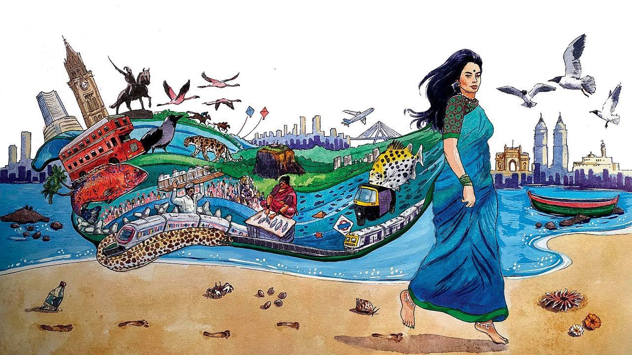 A saree-clad sentinel